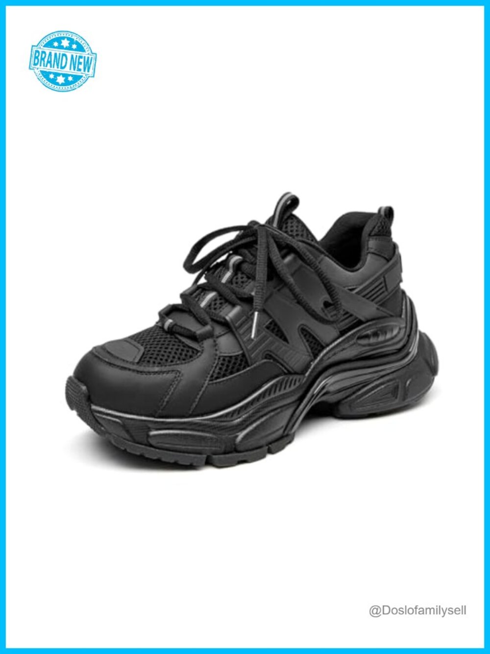 Chunky Platform Lace-Up Fashion Sneakers Women Casual Shoes